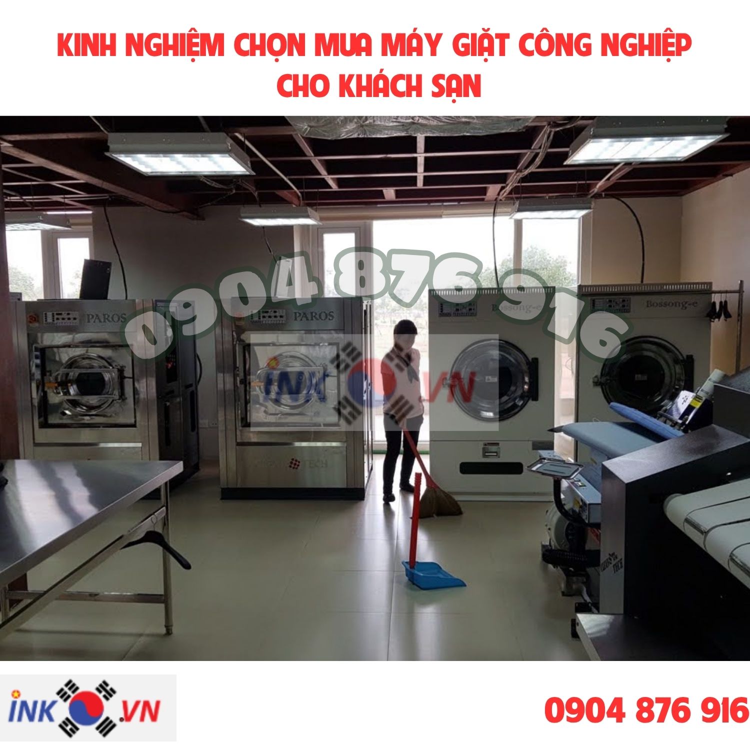 máy giặt công nghiệp chân mềm cho khách sạn